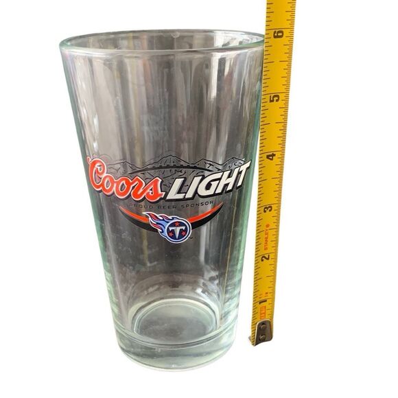 Pre Owned Coors Light Tennessee Titans NFL Football Beer Glass Support Your Team - Picture 12 of 13